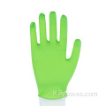 Salone di bellezza guanti di nitrile verde senza polvere personalizzati